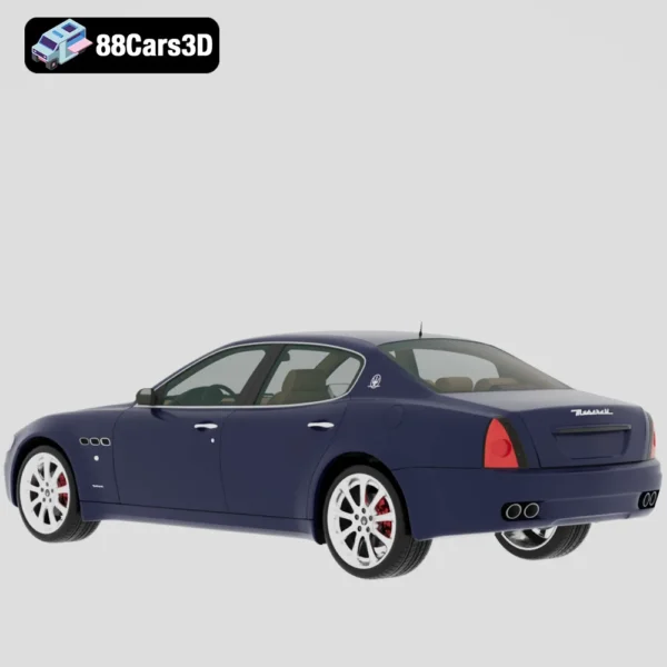 Maserati Quattroporte (Mk5) 2004 3D Model – Luxury Italian Sports Sedan with HQ Interior