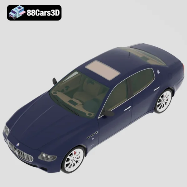 Maserati Quattroporte (Mk5) 2004 3D Model – Luxury Italian Sports Sedan with HQ Interior
