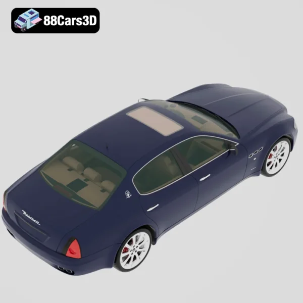 Maserati Quattroporte (Mk5) 2004 3D Model – Luxury Italian Sports Sedan with HQ Interior