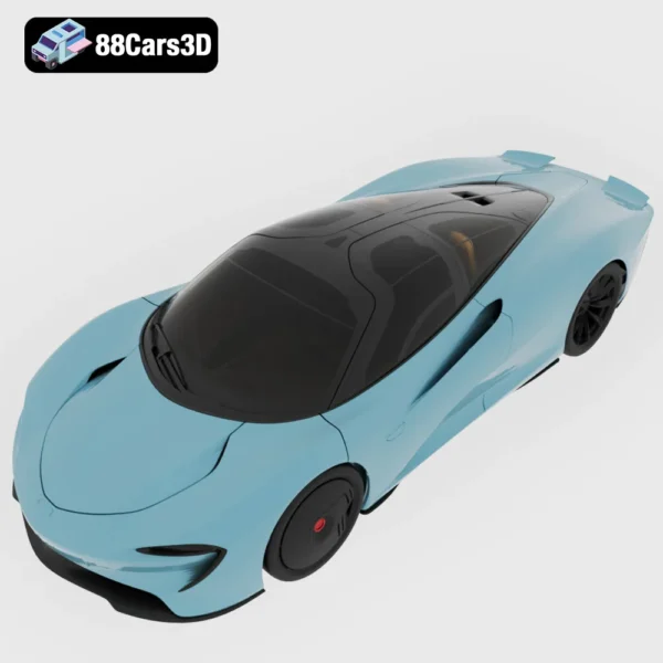 McLaren Speedtail 2019 3D Model Hyper GT Concept for Rendering