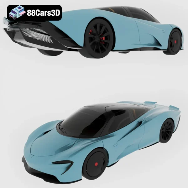 McLaren Speedtail 2019 3D Model Hyper GT Concept for Rendering