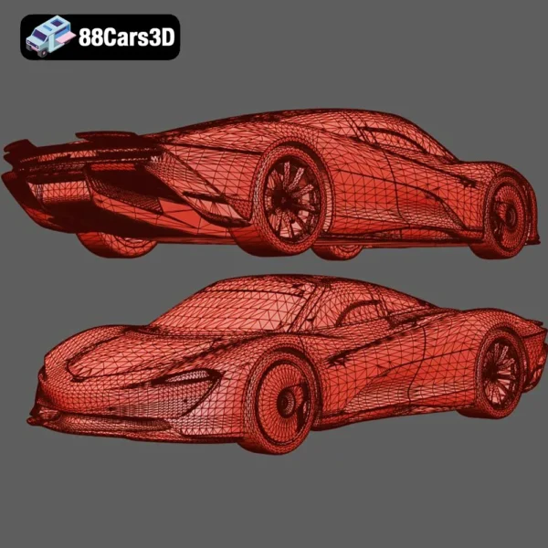 McLaren Speedtail 2019 3D Model Hyper GT Concept for Rendering