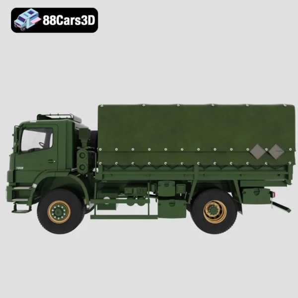 Mercedes-Benz Axor Military Truck 2005-002 Mercedes-Benz Axor Military Truck 2005 3D Model Tactical Logistics Vehicle