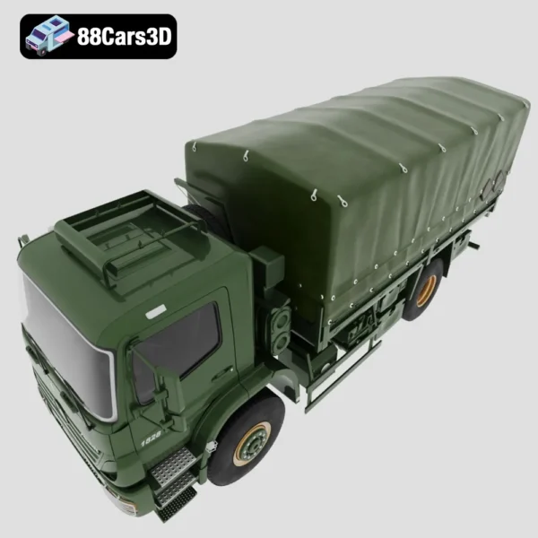 Mercedes-Benz Axor Military Truck 2005-004 Mercedes-Benz Axor Military Truck 2005 3D Model Tactical Logistics Vehicle