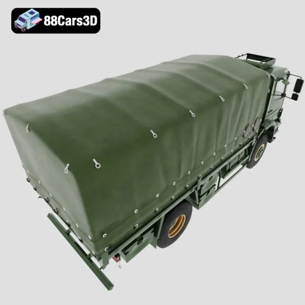 Mercedes-Benz Axor Military Truck 2005-005 Mercedes-Benz Axor Military Truck 2005 3D Model Tactical Logistics Vehicle