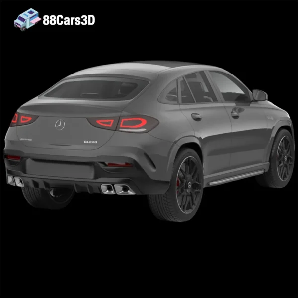 Mercedes Benz GLE 63 Coupe-001 Mercedes Benz GLE 63 Coupe 3D Model High Performance Luxury SUV