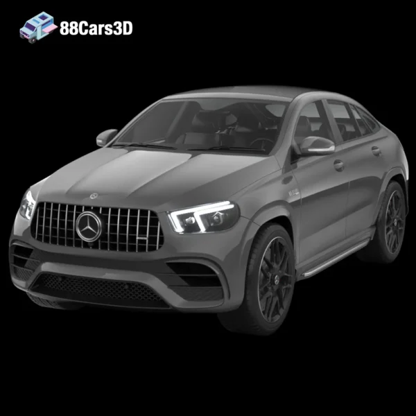 Mercedes Benz GLE 63 Coupe 3D Model High Performance Luxury SUV
