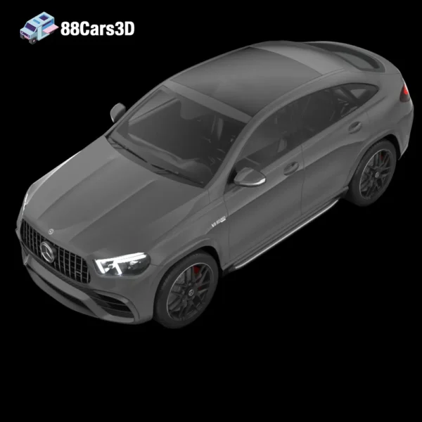 Mercedes Benz GLE 63 Coupe-005 Mercedes Benz GLE 63 Coupe 3D Model High Performance Luxury SUV