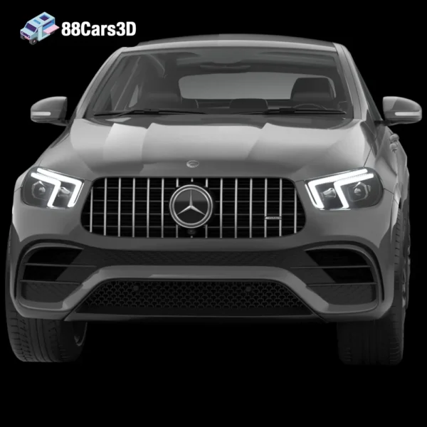 Mercedes Benz GLE 63 Coupe-006 Mercedes Benz GLE 63 Coupe 3D Model High Performance Luxury SUV