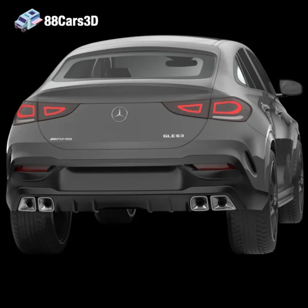 Mercedes Benz GLE 63 Coupe-007 Mercedes Benz GLE 63 Coupe 3D Model High Performance Luxury SUV
