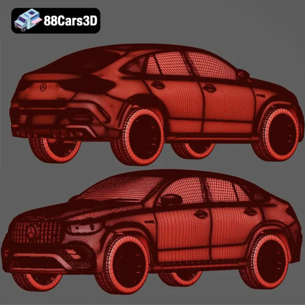 Mercedes Benz GLE 63 Coupe-008 Mercedes Benz GLE 63 Coupe 3D Model High Performance Luxury SUV