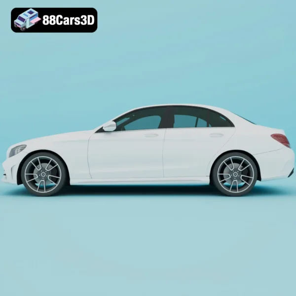 Mercedes-Benz_C-Class_(Mk4f)_(W205)_2018-002 Mercedes Benz C Class W205 AMG Line Sedan 2018 3D Model Premium Compact Sedan