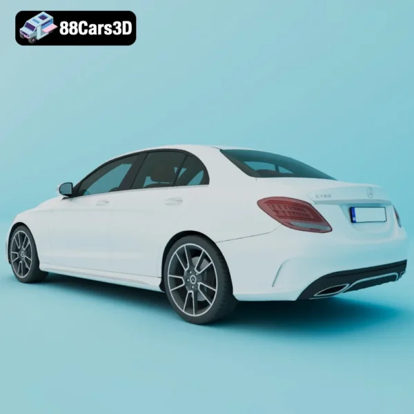 Mercedes-Benz_C-Class_(Mk4f)_(W205)_2018-003 Mercedes Benz C Class W205 AMG Line Sedan 2018 3D Model Premium Compact Sedan
