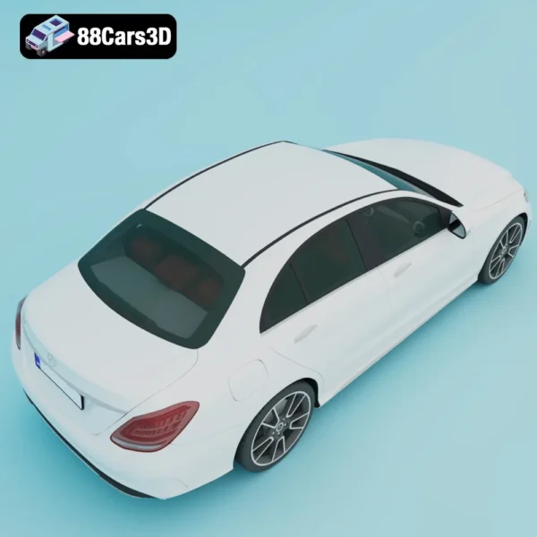 Mercedes-Benz_C-Class_(Mk4f)_(W205)_2018-005 Mercedes Benz C Class W205 AMG Line Sedan 2018 3D Model Premium Compact Sedan