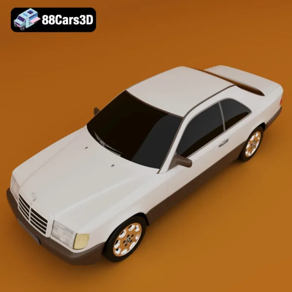 Mercedes-Benz_E-Class_W124_Coupe-004 Mercedes Benz E Class W124 Coupe 3D Model Classic German Luxury Car