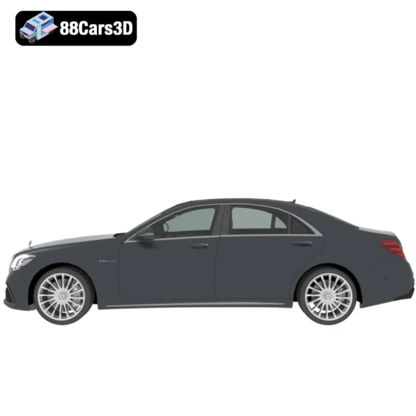 Mercedes Benz S Class AMG S65 2018 3D Model Luxury Performance Sedan