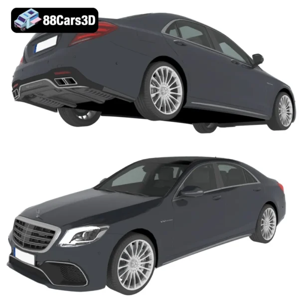 Mercedes Benz S Class AMG S65 2018 3D Model Luxury Performance Sedan