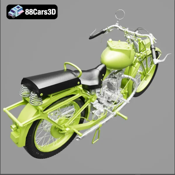 Motorcycle MGC 350cc 1930 3D Model Classic Vintage Motorcycle
