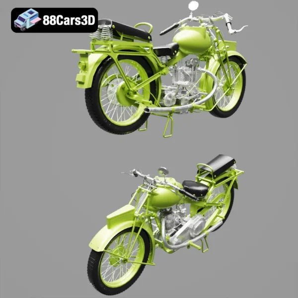Motorcycle MGC 350cc 1930 3D Model Classic Vintage Motorcycle