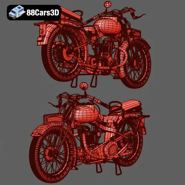 Motorcycle MGC 350cc 1930 3D Model Classic Vintage Motorcycle