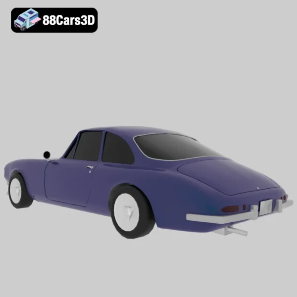 Old Ferrari Game Asset -003 Old Ferrari 3D Model Classic Sports Car Game Asset