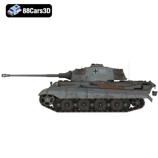 Panzerkampfwagen VI Ausf  B Tiger II 3D Model  WWII German Heavy Tank