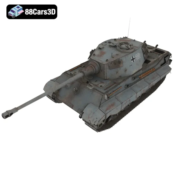 Panzerkampfwagen VI Ausf  B Tiger II 3D Model  WWII German Heavy Tank