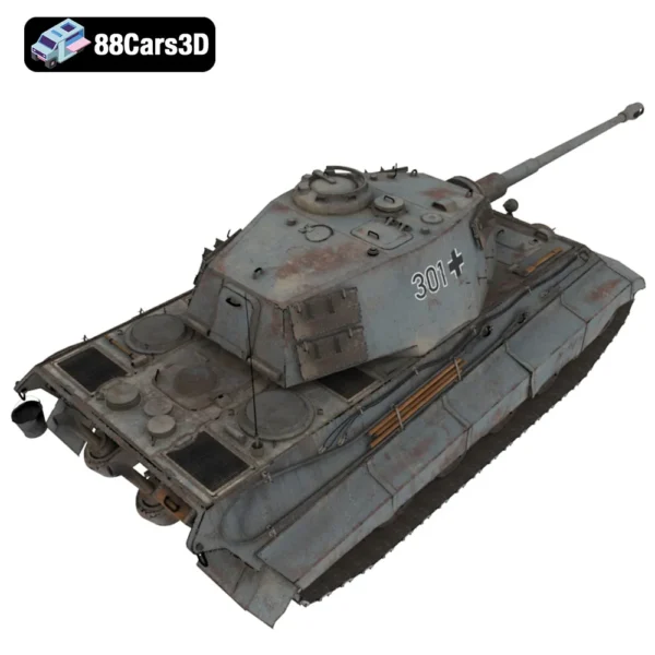 Panzerkampfwagen VI Ausf  B Tiger II 3D Model  WWII German Heavy Tank