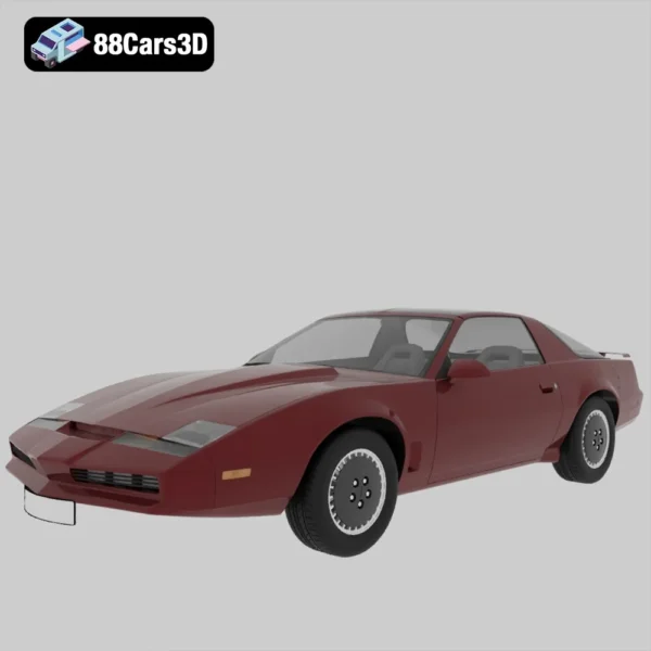 Pontiac Firebird KITT 1982 3D Model Iconic TV Car from Knight Rider