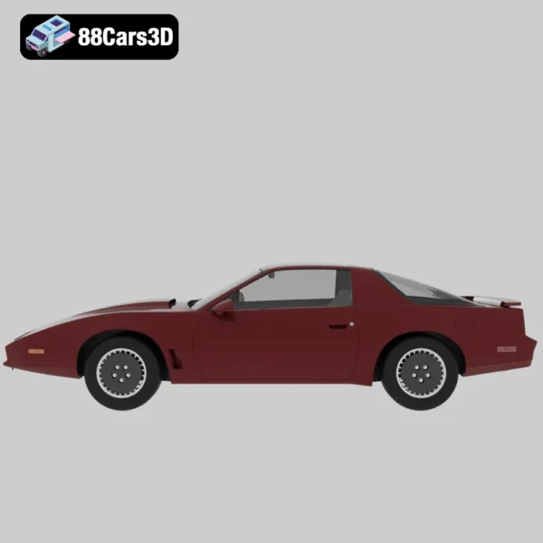 Pontiac Firebird KITT 1982 3D Model Iconic TV Car from Knight Rider