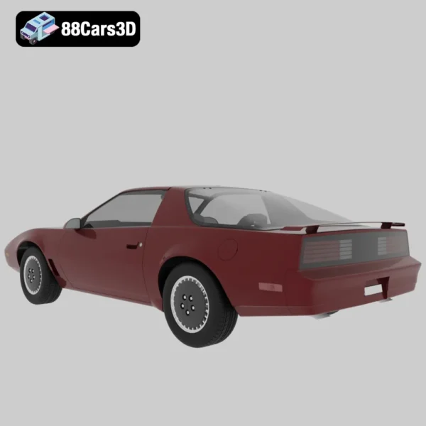 Pontiac Firebird KITT 1982 3D Model Iconic TV Car from Knight Rider