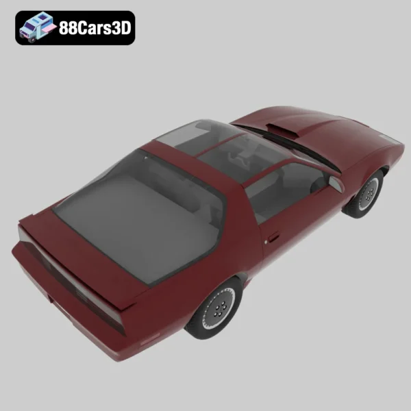 Pontiac Firebird KITT 1982 3D Model Iconic TV Car from Knight Rider