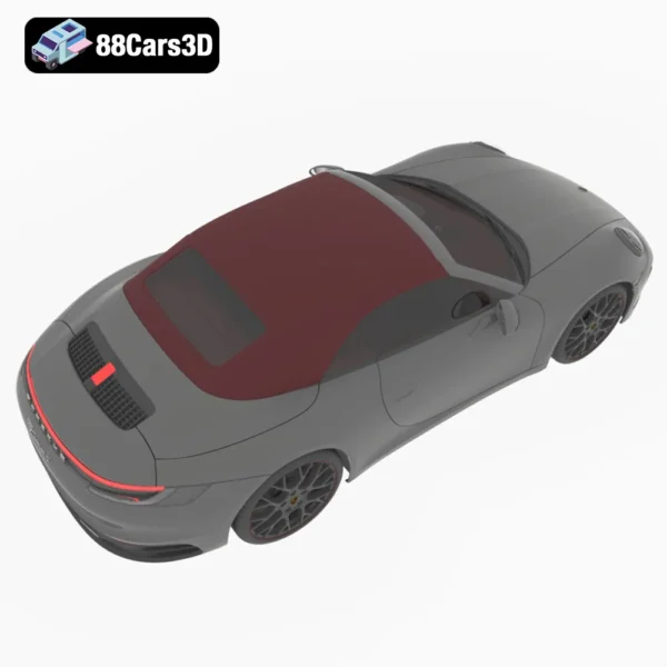 Porsche 911 Carrera Cabriolet 2019 3D Model Luxury Sports Convertible for Rendering