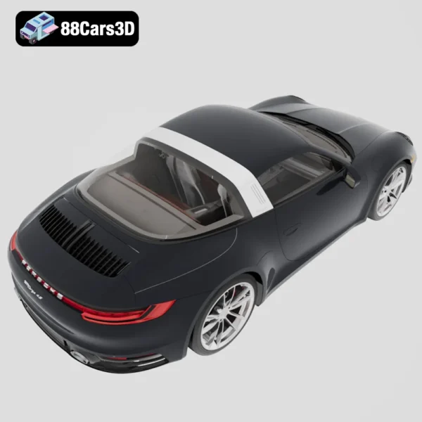 Porsche 911 Targa 4S 2021 3D Model Iconic Luxury Sports Car