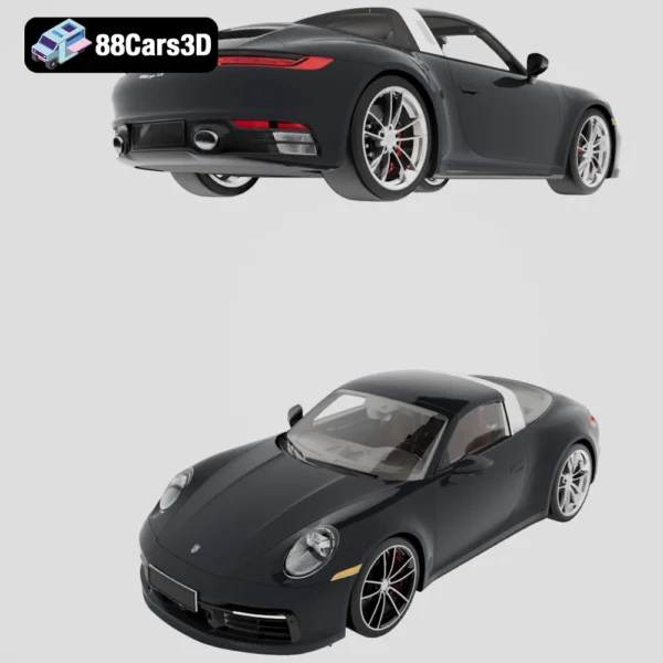 Porsche 911 Targa 4S 2021 3D Model Iconic Luxury Sports Car