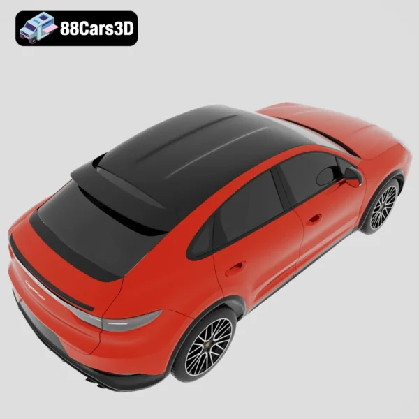Porsche Cayenne Coupé Turbo 2019 3D Model Performance SUV Asset for Rendering