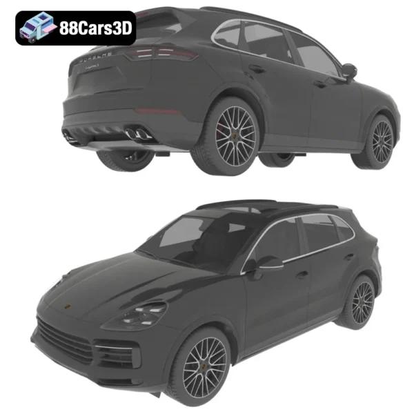 Porsche Cayenne S 2019 3D Model Luxury Performance SUV for Rendering