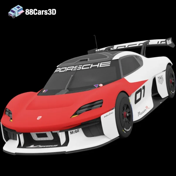 Porsche Mission R 2021 3D Model  Concept Electric Sports Car