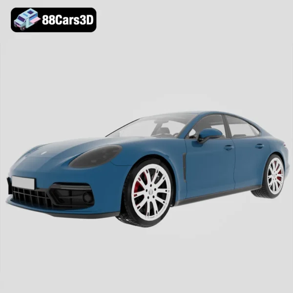 Porsche Panamera GTS 2019 3D Model High-Performance Luxury Sport Sedan