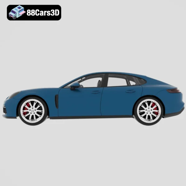 Porsche Panamera GTS 2019 3D Model High-Performance Luxury Sport Sedan
