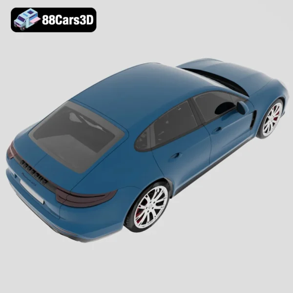 Porsche Panamera GTS 2019 3D Model High-Performance Luxury Sport Sedan
