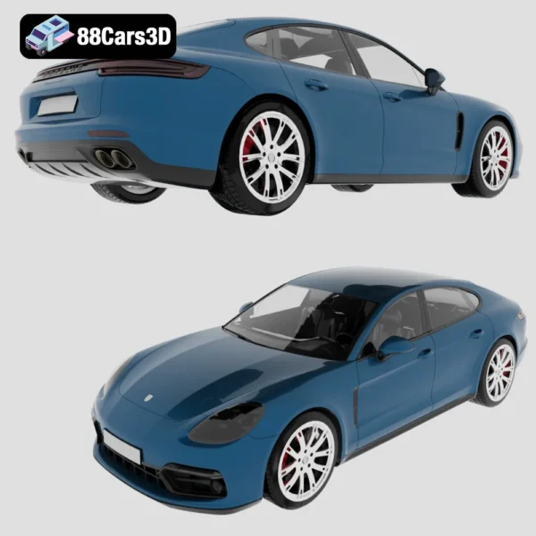 Porsche Panamera GTS 2019 3D Model High-Performance Luxury Sport Sedan