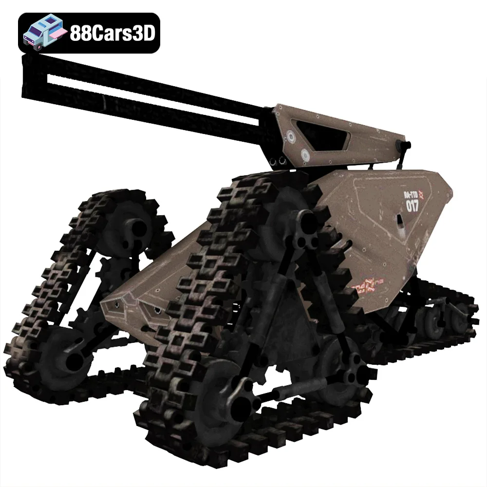 RA TTD 3D Model Tactical Tracked Defense Robot for Simulation 3D ...