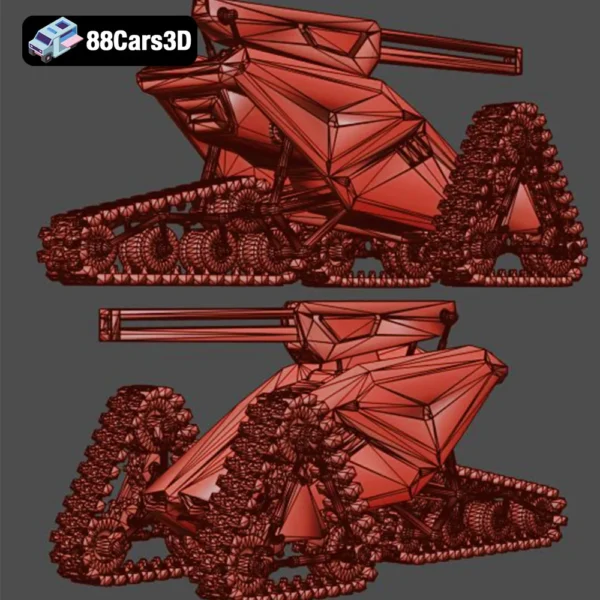 RA-TTD--007 RA TTD 3D Model Tactical Tracked Defense Robot for Simulation