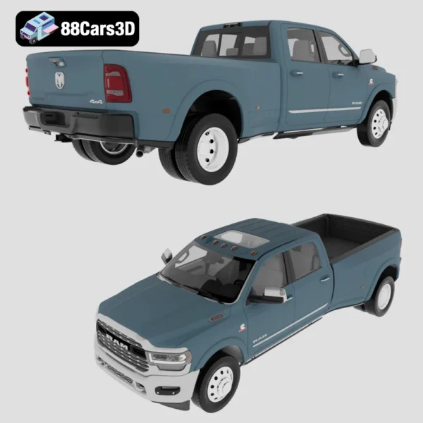 RAM 3500 HD Wide 2020 3D Model Heavy Duty Pickup Truck for Rendering