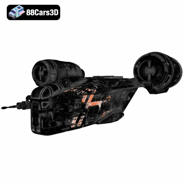 Razor Crest 3D Model Starship Asset for Sci-Fi Rendering