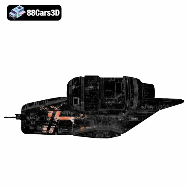 Razor Crest - Low Poly-002 Razor Crest 3D Model Starship Asset for Sci-Fi Rendering