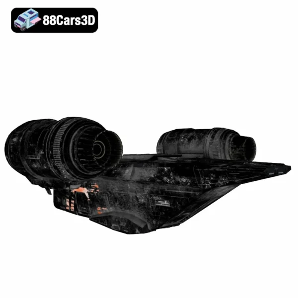 Razor Crest - Low Poly-003 Razor Crest 3D Model Starship Asset for Sci-Fi Rendering