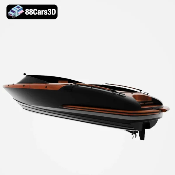 Riva Aquariva Super 3D Model Luxury Italian Speedboat for Rendering