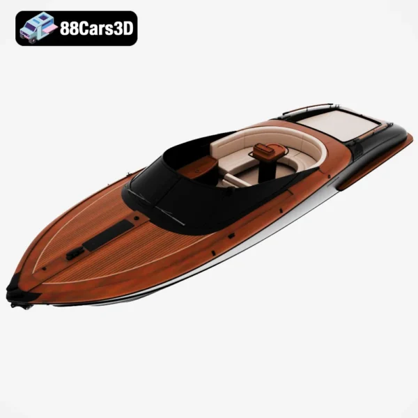 Riva Aquariva Super 3D Model Luxury Italian Speedboat for Rendering